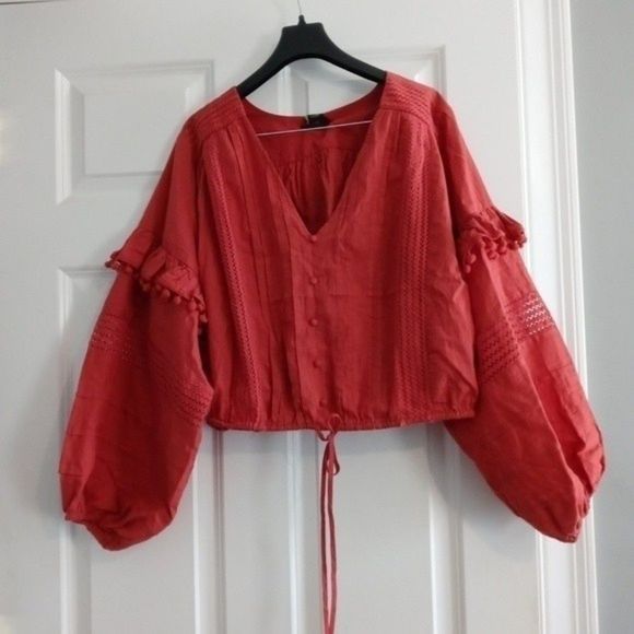 NWT House of Harlow 1960 Boho Skirt Set Burnt Orange - Picture 7 of 14